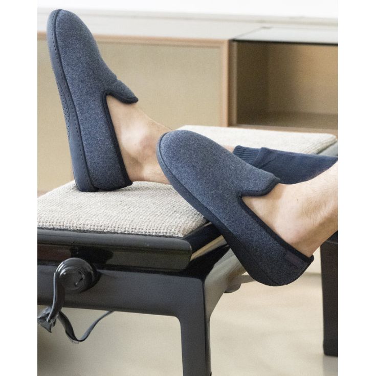 isotoner zapatilla cerrada hombre azul marino