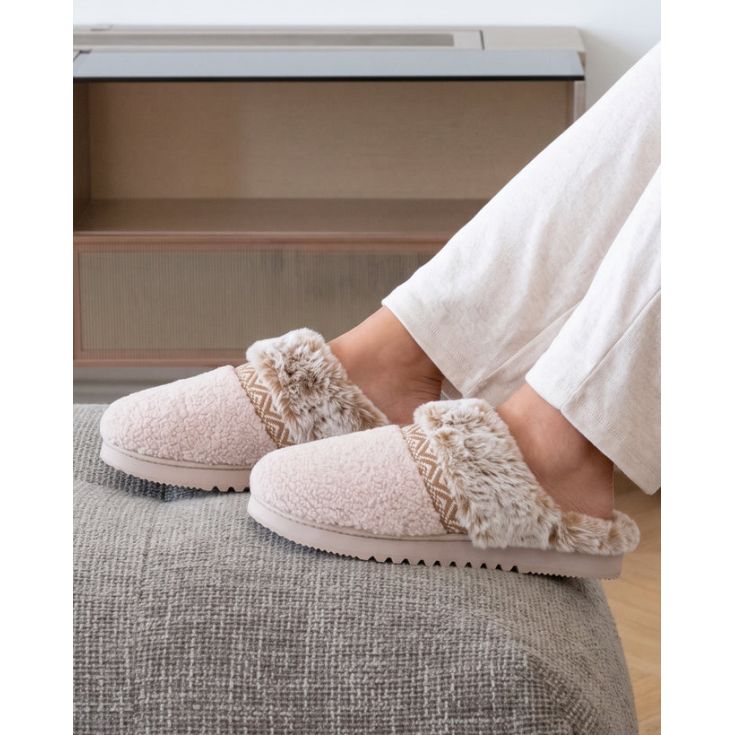 isotoner zapatilla mules beige 
