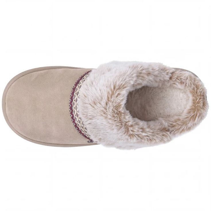 isotoner zapatilla con pelo beige mujer