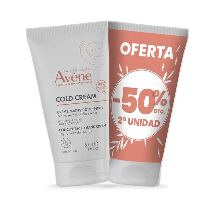avène cold cream crema de manos duplo 2x50ml avène cold cream crema de manos duplo 2x50ml