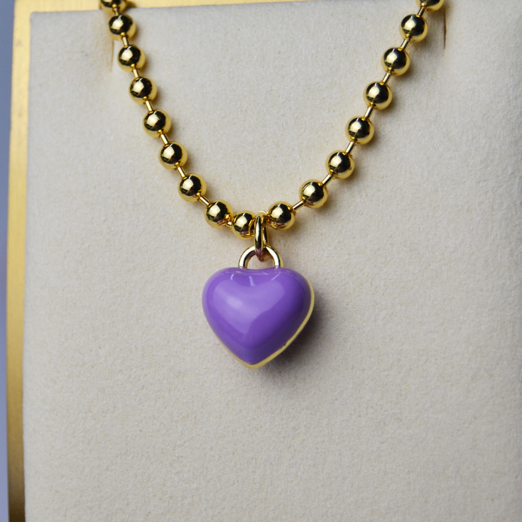 pulsera cadena dorada charm corazon