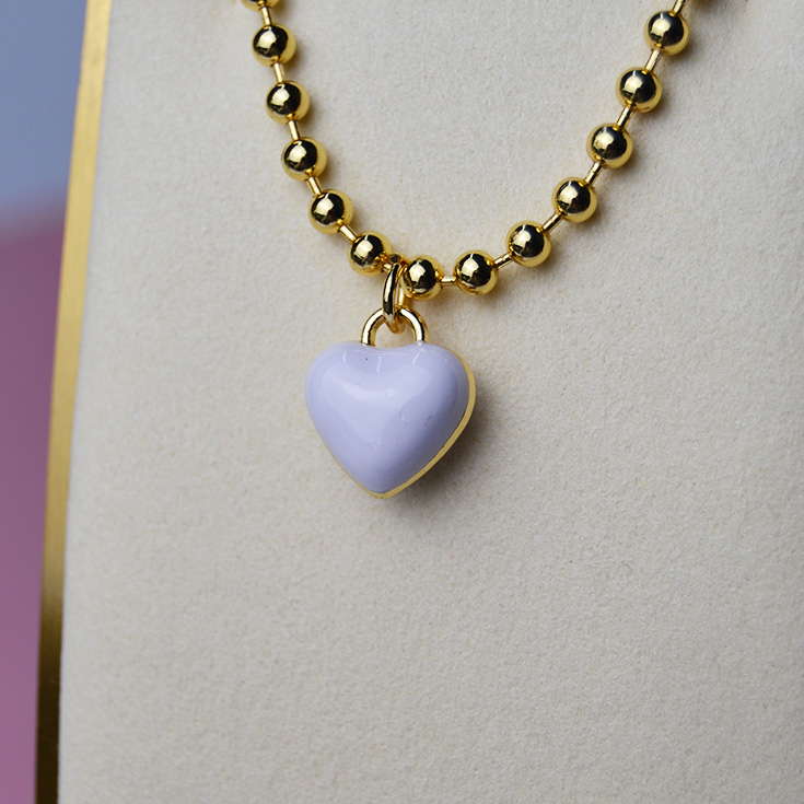 pulsera cadena dorada charm corazon