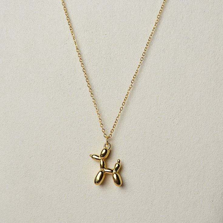 collar perro globo dorado