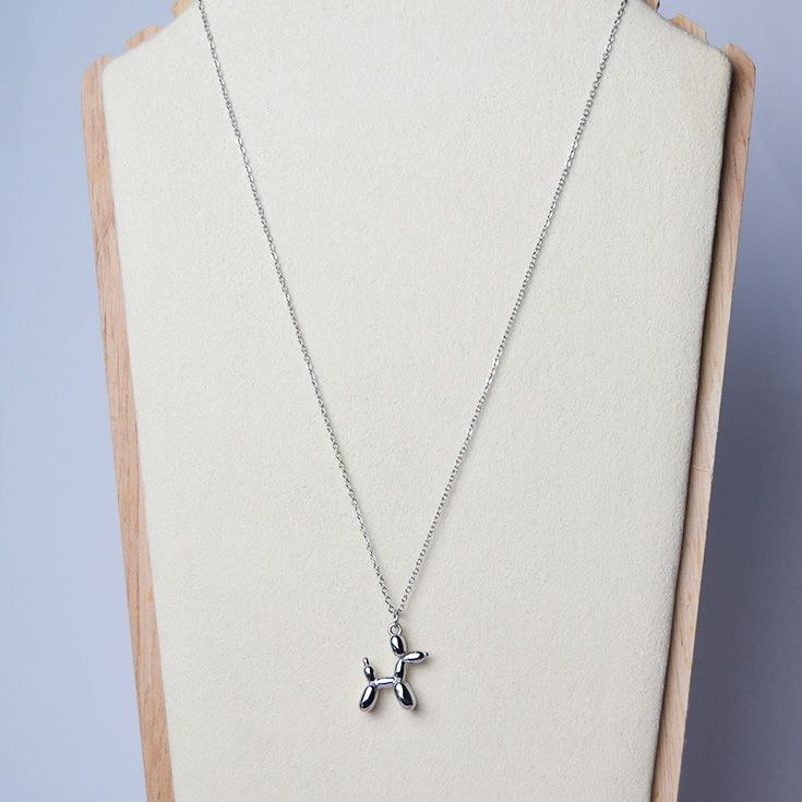 collar perro globo plateado