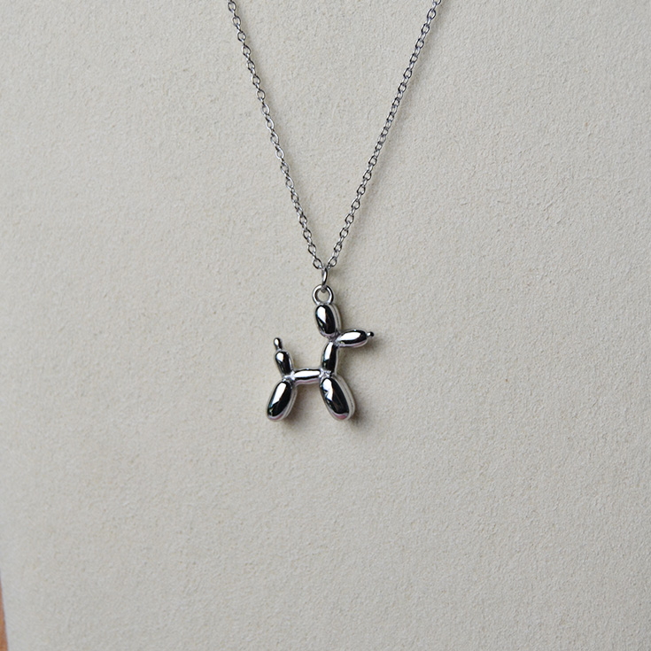 collar perro globo plateado