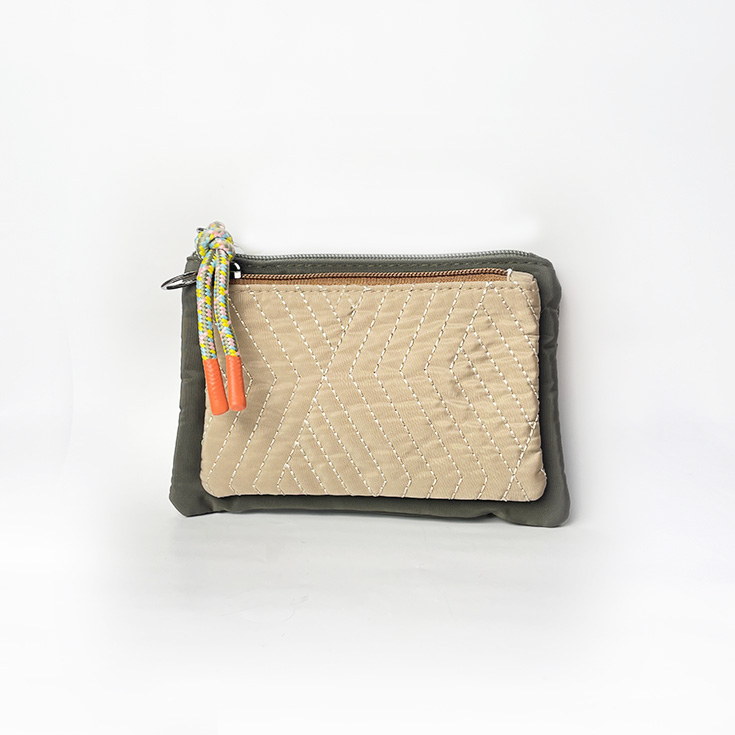 monedero doble departamento verde