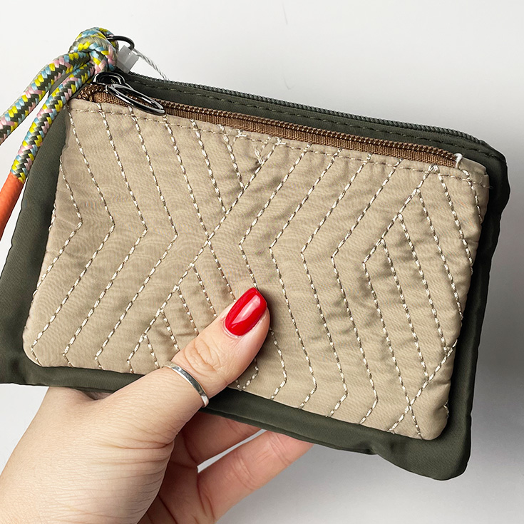 monedero doble departamento verde