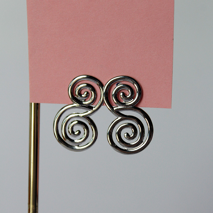 pendientes espiral plata