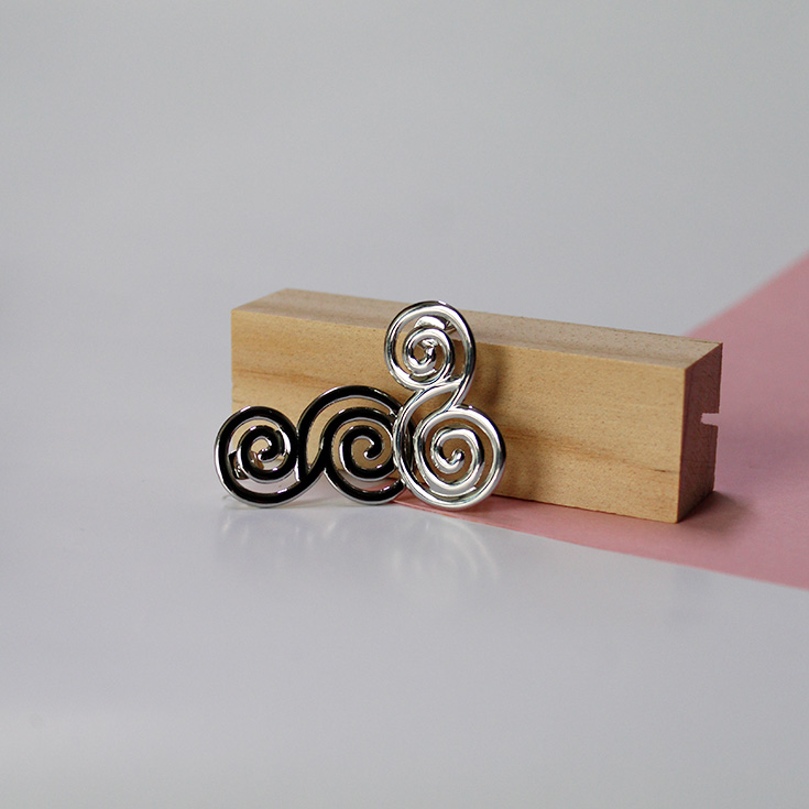 pendientes espiral plata