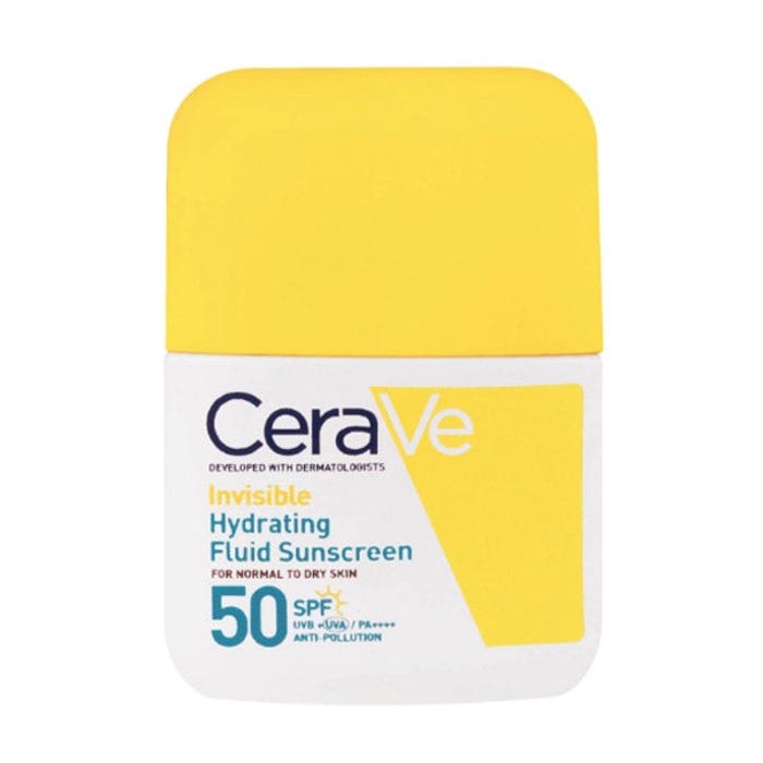 cerave protector solar fluido invisible hidratante spf50 50 ml