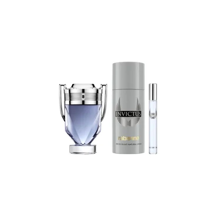 paco rabanne invictus eau de toilette 100ml cofre 3 piezas
