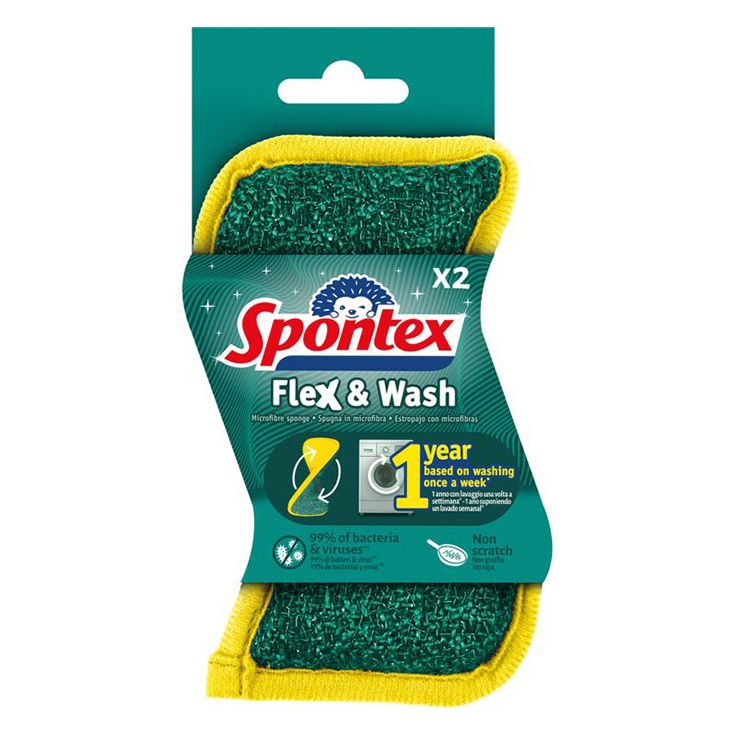 spontex estropajo flex & wash 