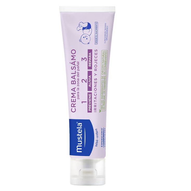 mustela crema balsamo 1 2 3 cambio de pañal-protector cutaneo 