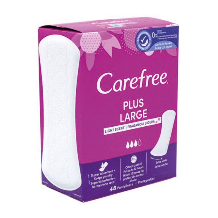 carefree plus protege-slips maxi maxi 48 unidades