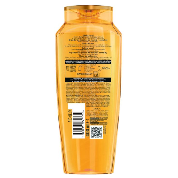 elvive aceite extraordinario champu cabellos secos o normales 370ml