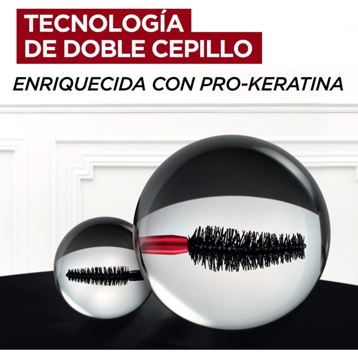 loreal paris 2 steps pro xxl lift mascara de pestañas doble cepillo