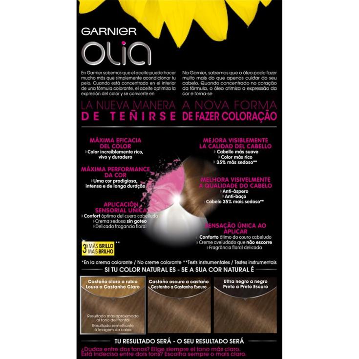 olia tinte coloracion permanente sin amoniaco y con aceites naturales rubio oscuro nº 6.0 