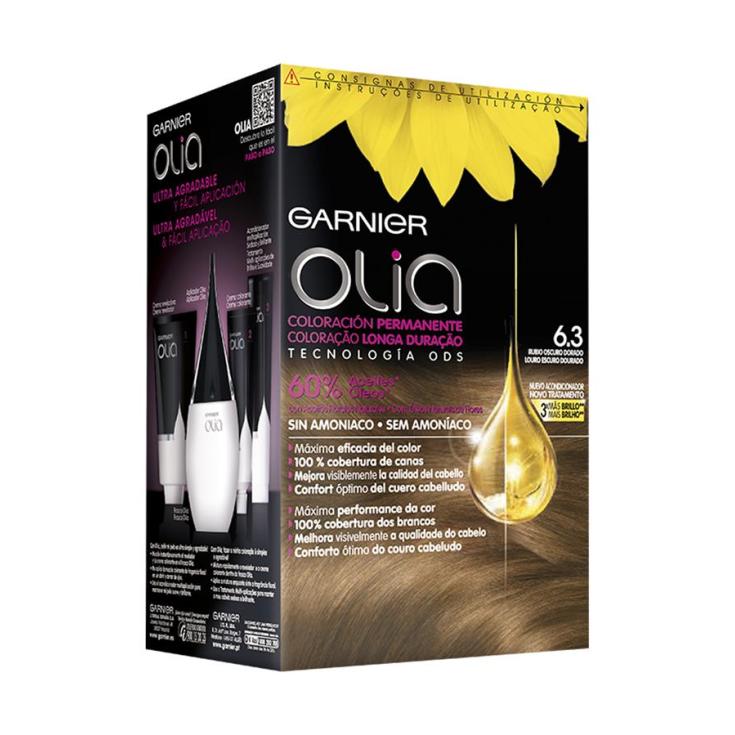 olia tinte coloracion permanente sin amoniaco y con aceites naturales oscuro dorado nº 6.3