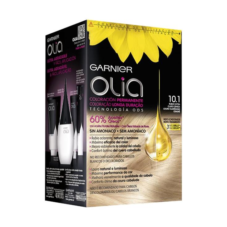 olia tinte coloracion permanente sin amoniaco y con aceites naturales rubio extra claro ceniza 10.1