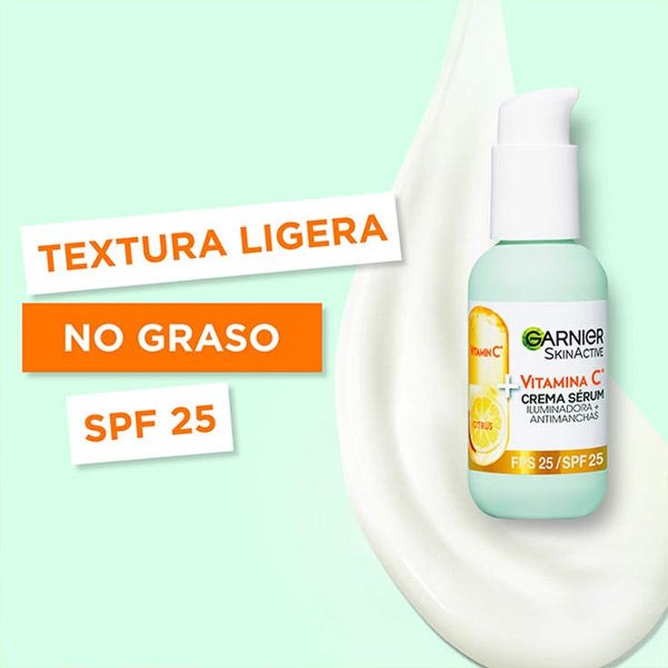 garnier skin active crema serum 2 en 1 vitamina c spf25 50ml