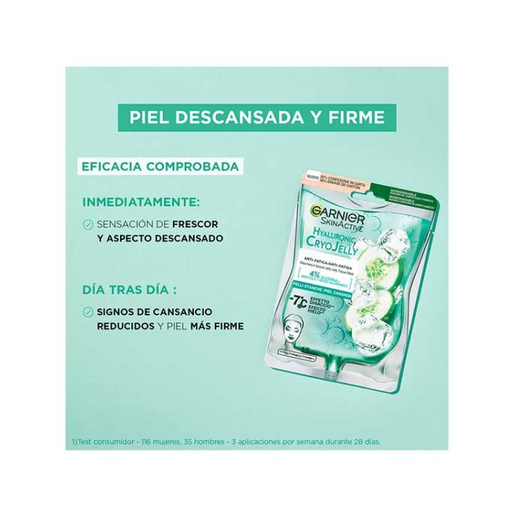 garnier hyaluronic cryo jelly mascarilla facial antifatiga 
