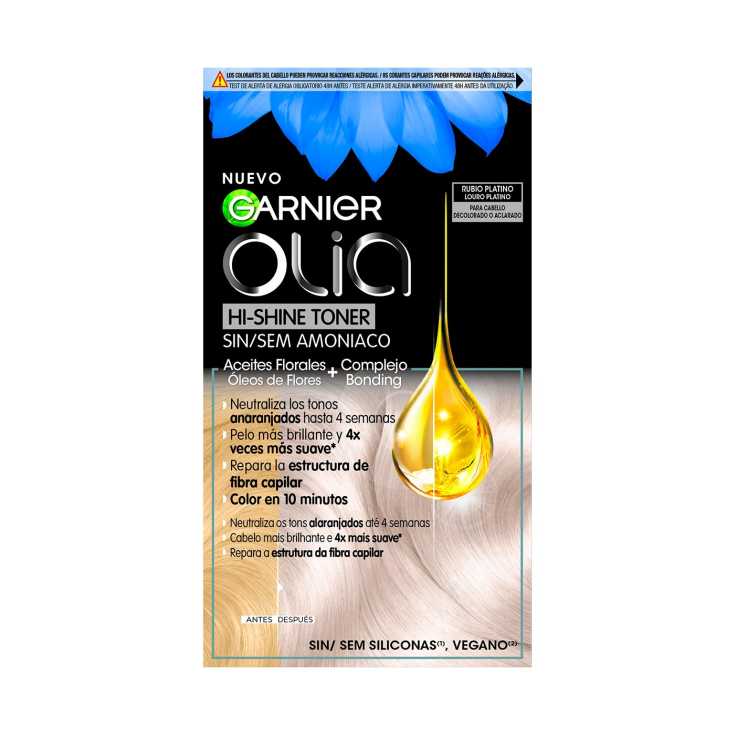olia hi-shine toner neutralizador tonos indeseados - rubio platino n10.01 olia hi-shine toner neutralizador tonos indeseados - rubio platino n10.01