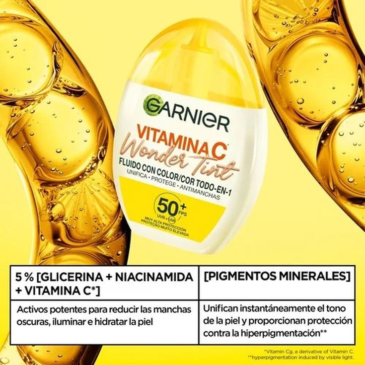 garnier vitamina c fluido con color y spf50 40ml