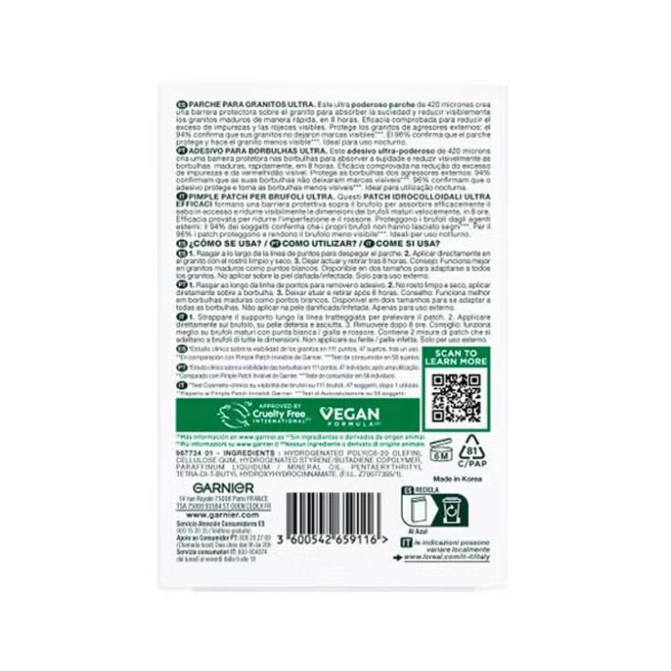 garnier pure active pimple patch 22uds