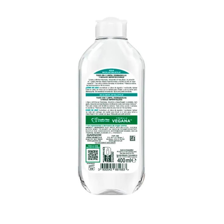 garnier skin agua micelar salicylic 400ml