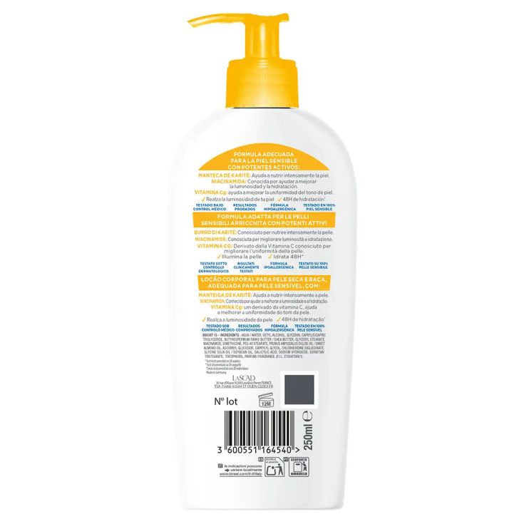 mixa niacinamide body lotion 250ml
