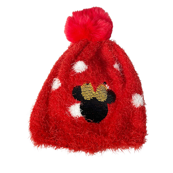 gorro infantil minnie mouse rojo