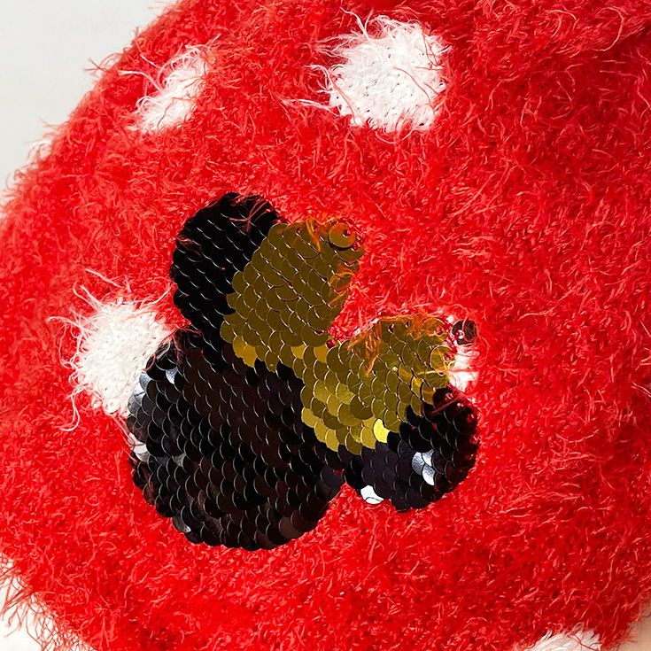 gorro infantil minnie mouse rojo