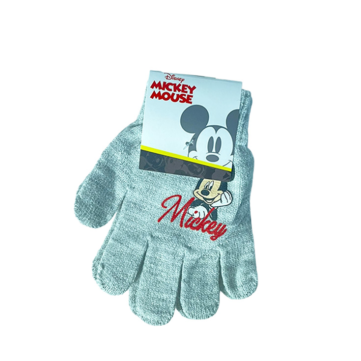 guantes infantiles mickey gris