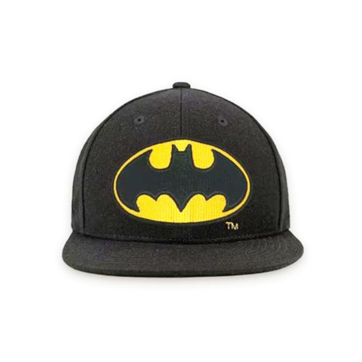 gorra batman negra logo bordado amarillo