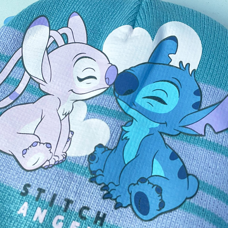 gorro stich y angel azul