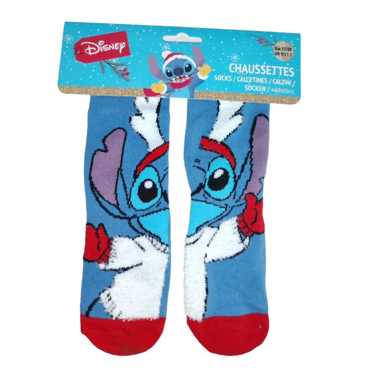 calcetines navidad azul stitch