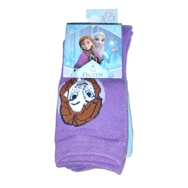 pack 3 calcetines frozen y elsa lila