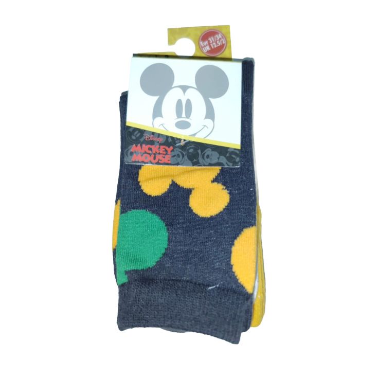 pack 3 calcetines mickey y pluto amarillo y gris