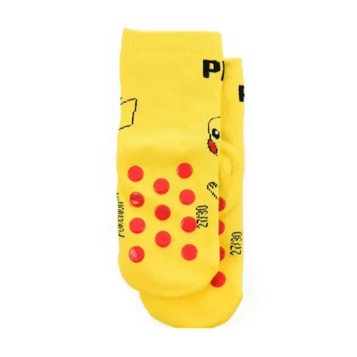 calcetines antideslizantes pikachu amarillos
