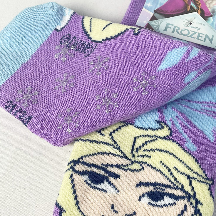 calcetines antideslizantes frozen morados