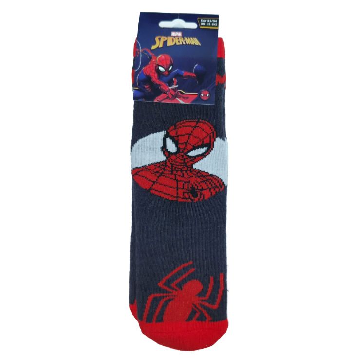 calcetines antideslizantes gris oscuro spiderman 