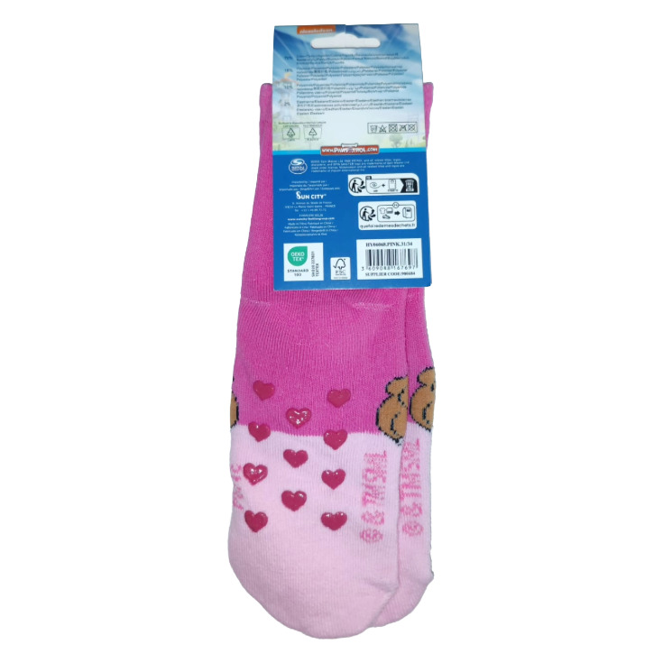 calcetines antideslizantes fuxia patrulla canina