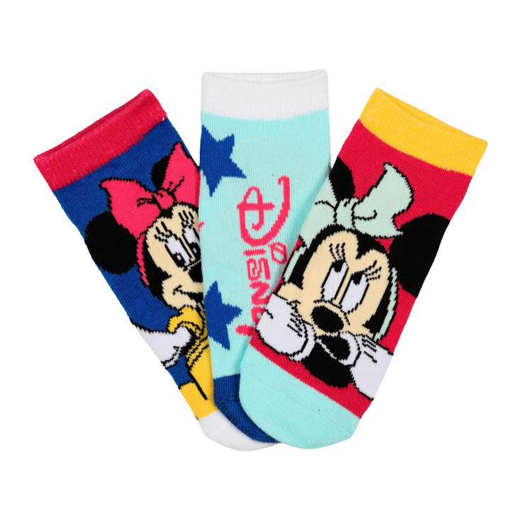 calcetines pack 3 tobilleros minnie