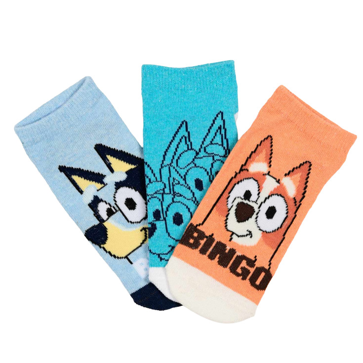 calcetines pack 3 tobilleros bluey