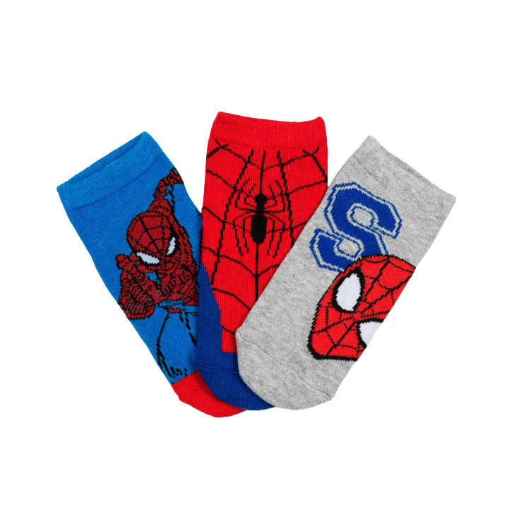 calcetines pack 3 tobilleros spiderman