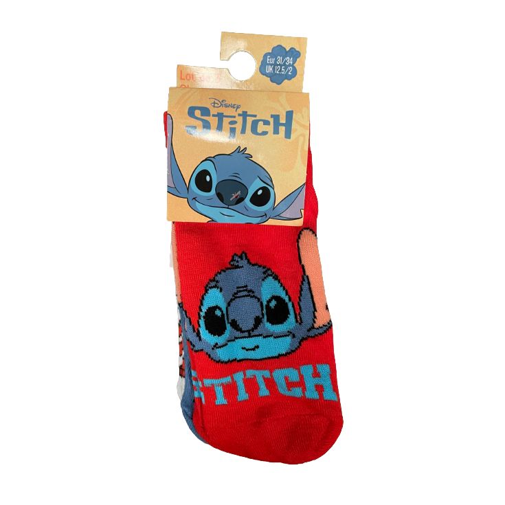 calcetines pack 3 tobilleros stich