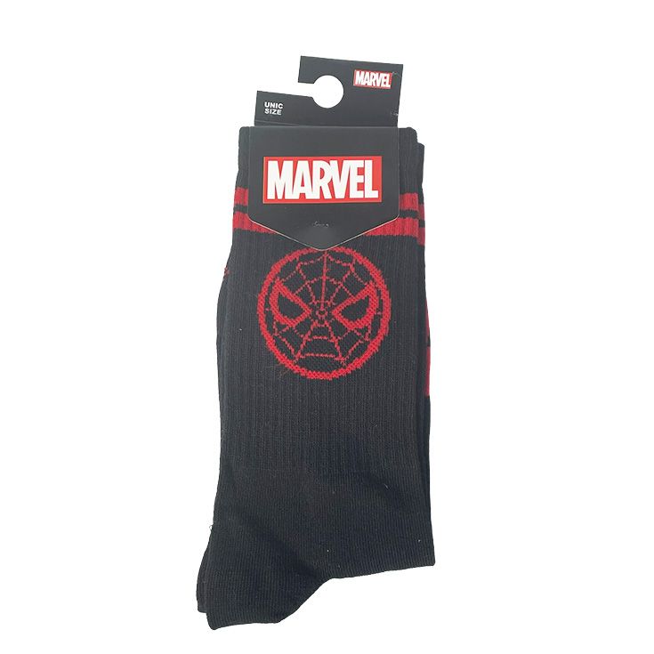 calcetines sport spiderman negro talla unica