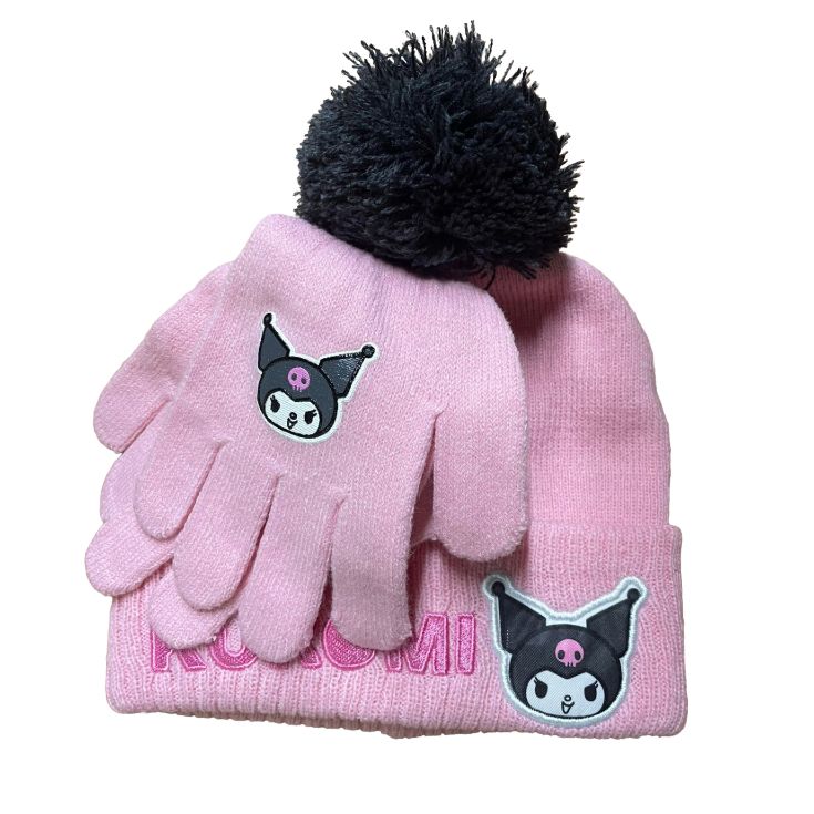 gorro + guantes kuromi