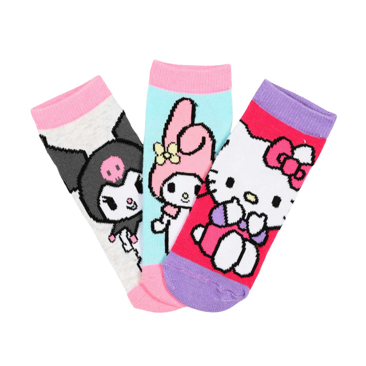calcetines pack 3 tobilleros hello kitty