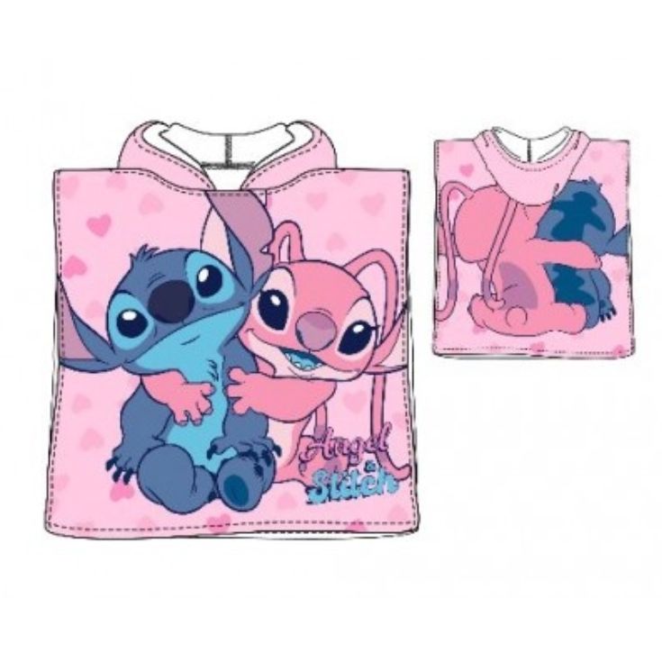 poncho playa microfibra lilo&stitch
